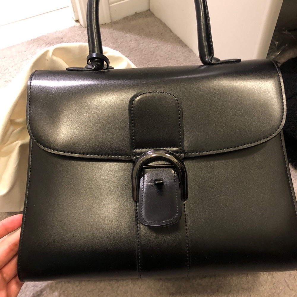 Delvaux Elegant Black Leather Handbag